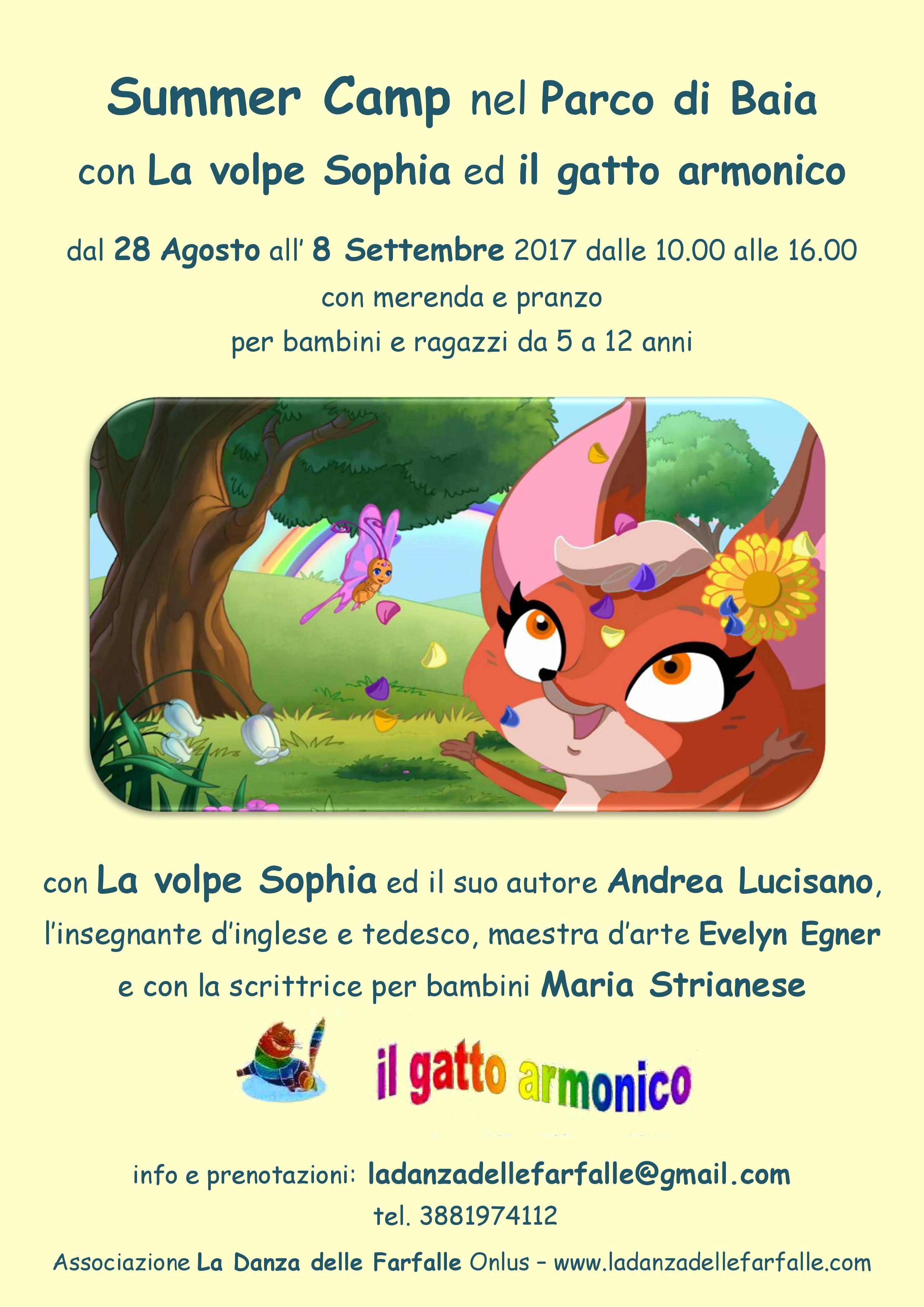 Summer Camp La volpe Sophia ed il gatto armonico Ago Sett 2017